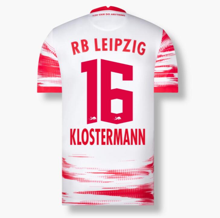 2021/22 RB Leipzig Home Kit Soccer Jersey KLOSTERMANN 16 printing